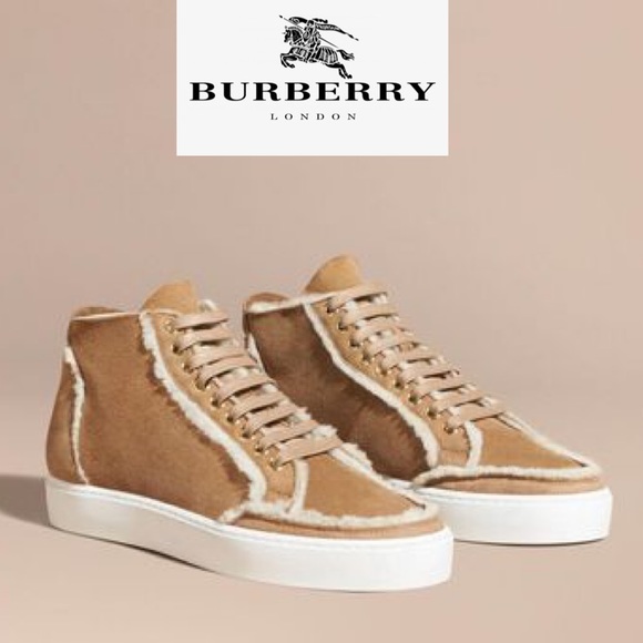 Burberry Salmond Shearling Fur Sneaker - Picture 4 of 9